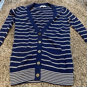 Madewell navy striped cardigan- size xs